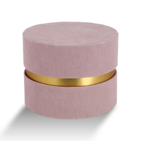 SCATOLA TONDA D10 H8 CIPRIA VELLUTO MARTELLATO